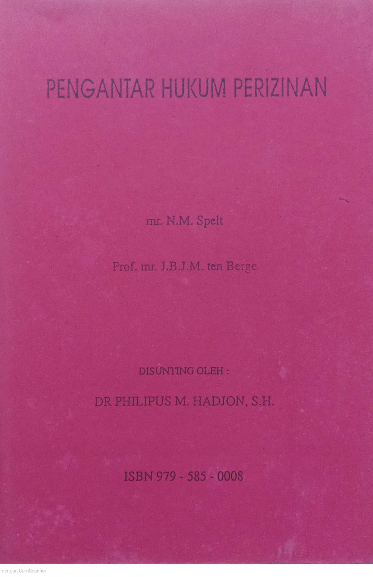 Cover Pengantar Hukum Perizinan